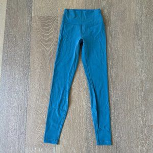 Lululemon Blue Green Tights Leggings - Size 2